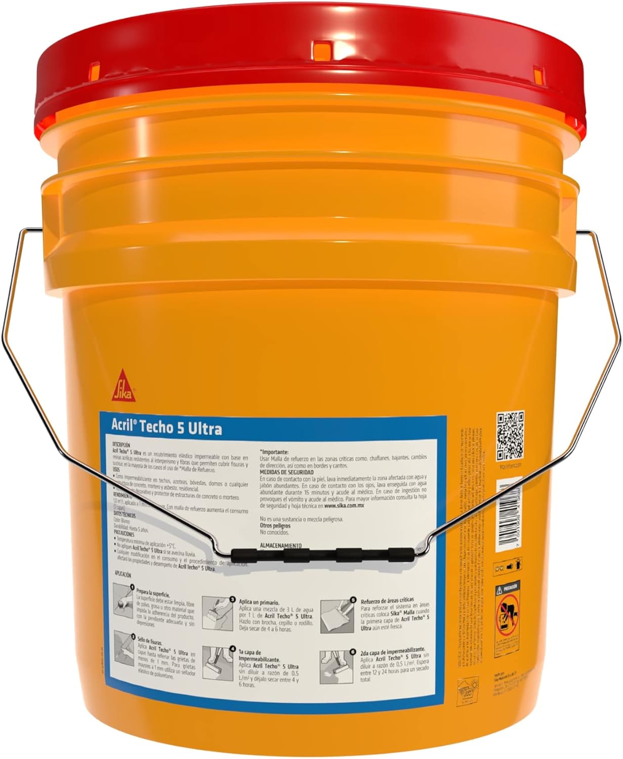 Acril Techo 5 Ultra Blanco Cubeta (18 L) SIKA ®