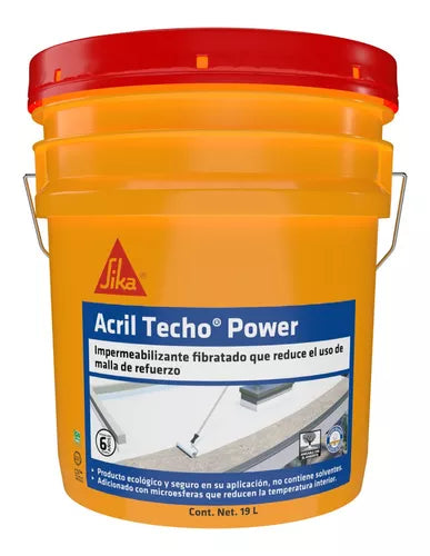 Acril Techo Power 6 años Blanco Cubeta ( 19 L ) SIKA ®